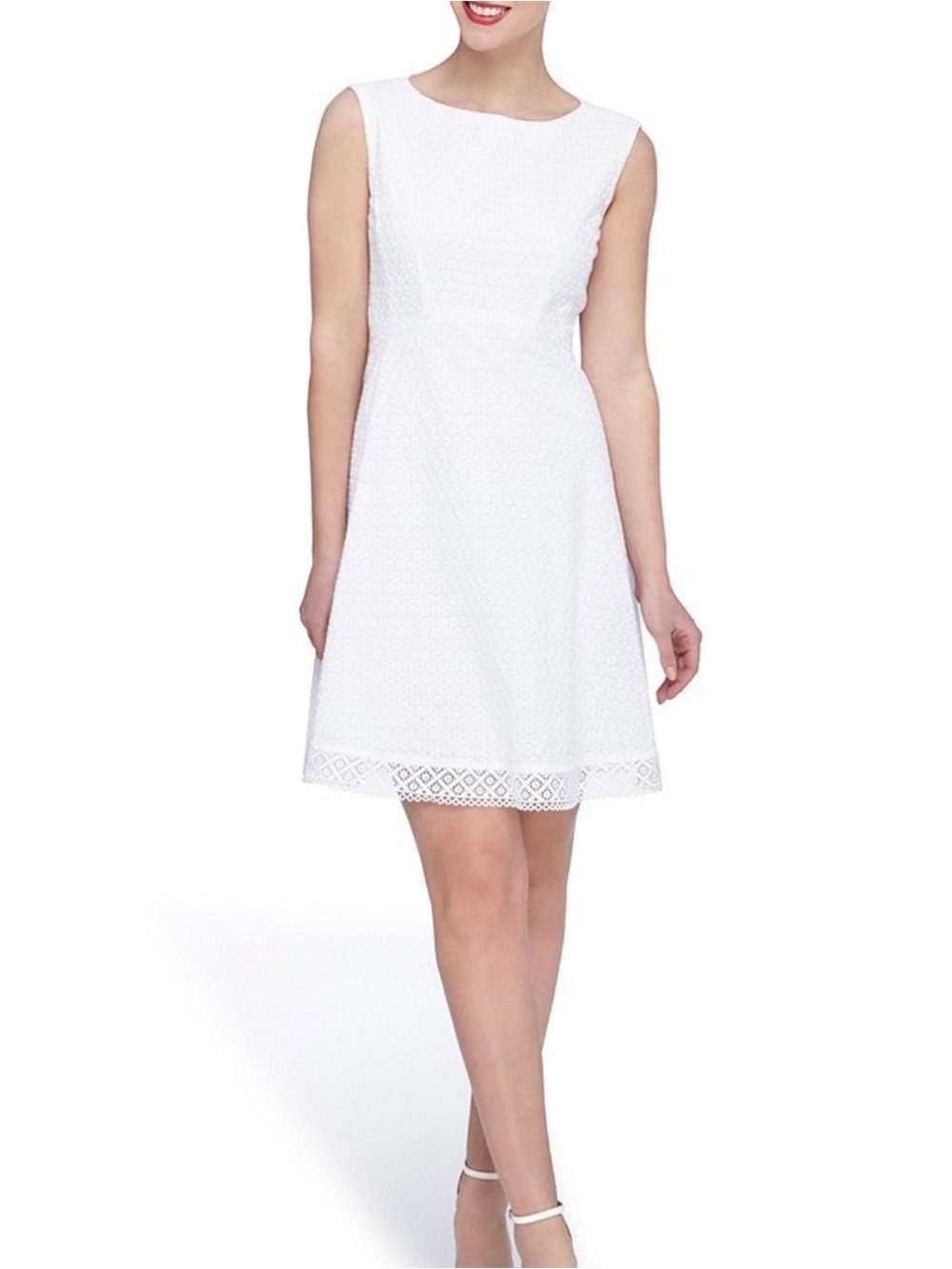 White Floral Pattern Summer Dress